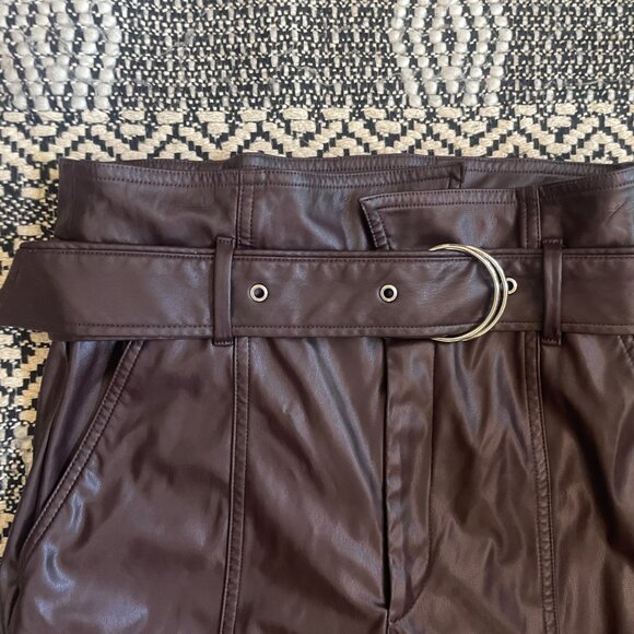 Marissa Webb x RTR Split-Hem Faux Leather Pants – Purple – Size 6 - Picture 7 of 10